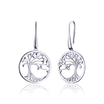 обзорное фото Серебряные серьги Дерево любви 031182  Серебряные серьги без вставок
