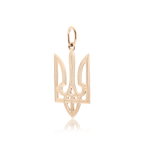 Золотой кулон Герб Украины 031389 детальное изображение ювелирного изделия Украинская символика из золота и серебра Золотой кулон Герб Украины 031389 детальное изображение ювелирного изделия Украинская символика из золота и серебра