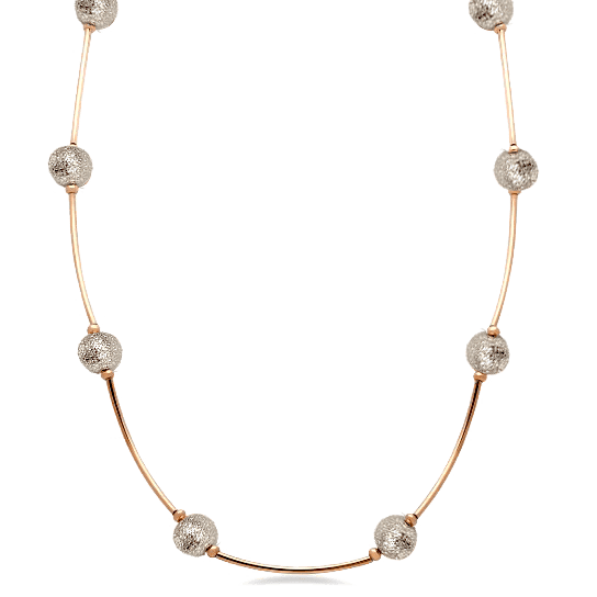 Эксклюзивное золотое колье с шариками в белом и красном золоте 032370 детальное изображение ювелирного изделия Золотое колье без камней Эксклюзивное золотое колье с шариками в белом и красном золоте 032370 детальное изображение ювелирного изделия Золотое колье без камней