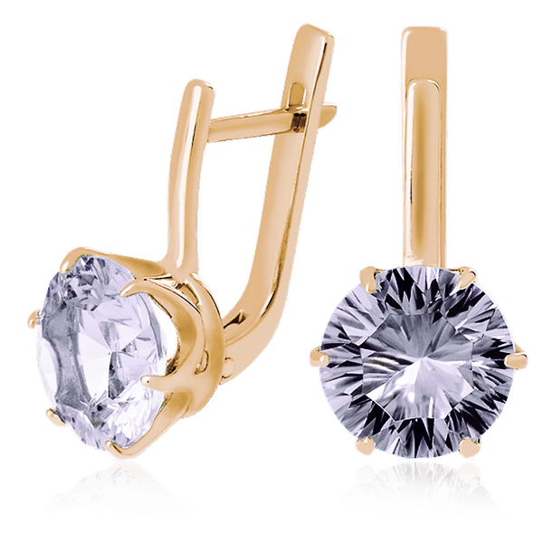 Золотые серьги с аметистом 023447 детальное изображение ювелирного изделия Золотые серьги с аметистом Золотые серьги с аметистом 023447 детальное изображение ювелирного изделия Золотые серьги с аметистом