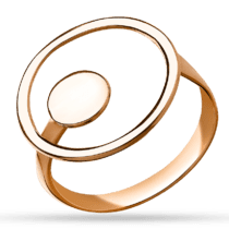 обзорное фото Золотое кольцо Mono пустой круг внутри с монеткой 038768  Эксклюзивные кольца из золота