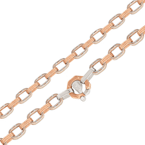 обзорное фото Мужская цепь в комбинированном золоте 038599  Золотые цепочки мужские