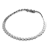 обзорное фото Золотой браслет с бриллиантовыми вставками 032961 Золотые браслеты с бриллиантом обзорное фото Золотой браслет с бриллиантовыми вставками 032961  Золотые браслеты с бриллиантом