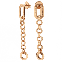 обзорное фото Золотые серьги-пуссеты "Grand" в греческом стиле 585 пробы 037720 Золотые длинные серьги обзорное фото Золотые серьги-пуссеты "Grand" в греческом стиле 585 пробы 037720  Золотые длинные серьги