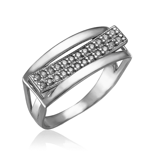 Кольцо из серебра 925 пробы с фианитами 034779 детальное изображение ювелирного изделия Серебряные кольца Кольцо из серебра 925 пробы с фианитами 034779 детальное изображение ювелирного изделия Серебряные кольца