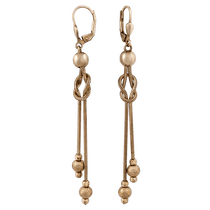 обзорное фото Золотые серьги 80106  Золотые серьги подвески