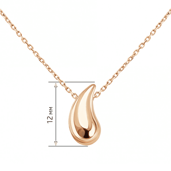 Золотое колье якорного плетения Капля на шпрингельной застежке без вставок Золотое колье якорного плетения Капля на шпрингельной застежке без вставок