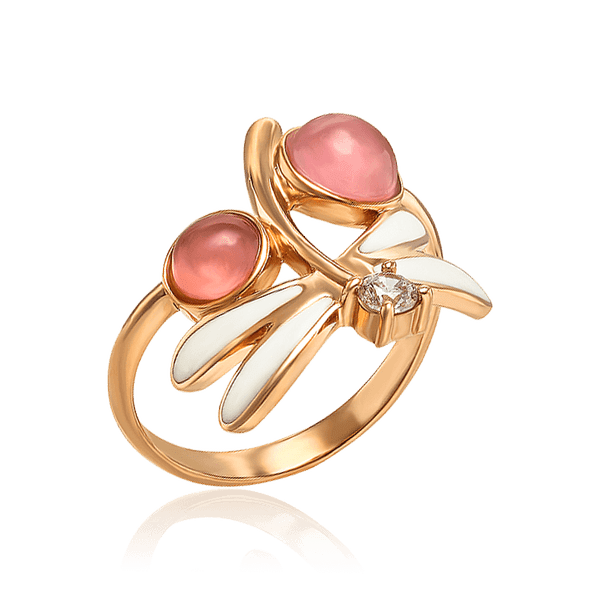 Кольцо золотое с улекситом, эмалью и фианитами Стрекоза 033764 детальное изображение ювелирного изделия Золотые кольца Кольцо золотое с улекситом, эмалью и фианитами Стрекоза 033764 детальное изображение ювелирного изделия Золотые кольца