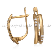обзорное фото Золотые серьги с бриллиантом 21113 Золотые серьги с бриллиантами обзорное фото Золотые серьги с бриллиантом 21113  Золотые серьги с бриллиантами