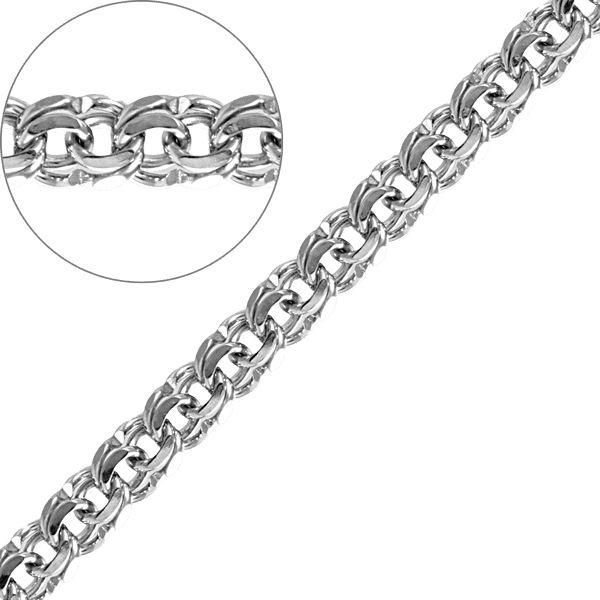 Серебряная цепочка Бисмарк 888039С детальное изображение ювелирного изделия Серебряные цепочки Серебряная цепочка Бисмарк 888039С детальное изображение ювелирного изделия Серебряные цепочки