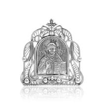 оглядове фото Ікона срібна Спас Нерукотворний 035952