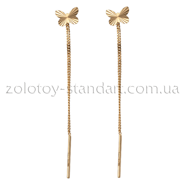 Золотые серьги 567110 детальное изображение ювелирного изделия Золотые серьги протяжки Золотые серьги 567110 детальное изображение ювелирного изделия Золотые серьги протяжки