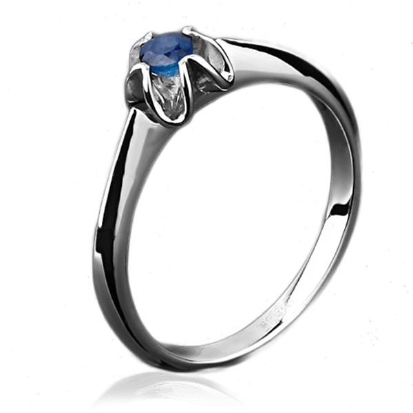 Кольцо из белого золота с сапфиром 1046/1 детальное изображение ювелирного изделия Золотые кольца с сапфиром Кольцо из белого золота с сапфиром 1046/1 детальное изображение ювелирного изделия Золотые кольца с сапфиром