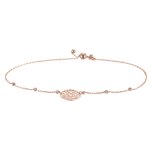 Цепочный браслет из красного золота Шарики 032293 детальное изображение ювелирного изделия Женские золотые браслеты Цепочный браслет из красного золота Шарики 032293 детальное изображение ювелирного изделия Женские золотые браслеты