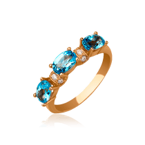 обзорное фото Золотое кольцо с топазом 312010 Золотые кольца с топазом обзорное фото Золотое кольцо с топазом 312010  Золотые кольца с топазом