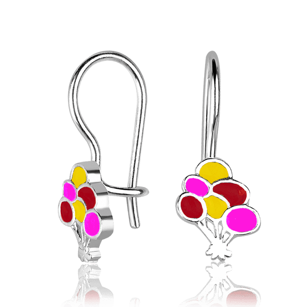 Серебряные детские серьги на французском замке с эмалью разноцветные шарики 037592 детальное изображение ювелирного изделия Детские серебряные серьги  Серебряные детские серьги на французском замке с эмалью разноцветные шарики 037592 детальное изображение ювелирного изделия Детские серебряные серьги