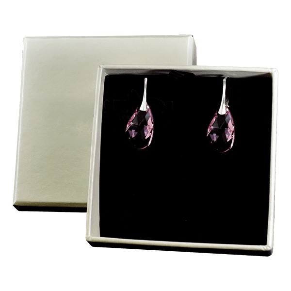 Серебряные серьги Розовая шпинель с Кристаллами Сваровски 025984 фото Серебряные серьги Розовая шпинель с Кристаллами Сваровски 025984 фото