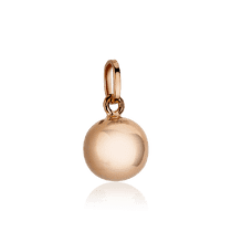 обзорное фото Золотой подвес Шарик 029959  Золотые подвески без камней