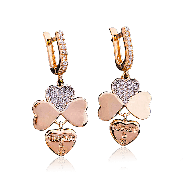 Золотые серьги Тиффани Золотые серьги Тиффани