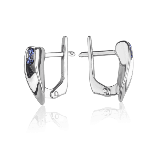 серебряные серьги с фианитом серебряные серьги с фианитом