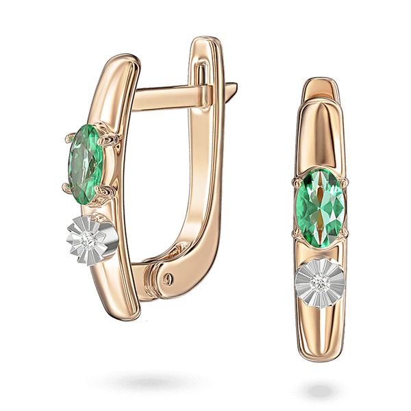 Комбинированные серьги с овальным изумрудом и круглым бриллиантом в рельефной оправе 041027 детальное изображение ювелирного изделия Золотые серьги с изумрудами Комбинированные серьги с овальным изумрудом и круглым бриллиантом в рельефной оправе 041027 детальное изображение ювелирного изделия Золотые серьги с изумрудами