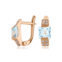 обзорное фото Золотые серьги с топазом 543418 Золотые серьги с топазом обзорное фото Золотые серьги с топазом 543418  Золотые серьги с топазом