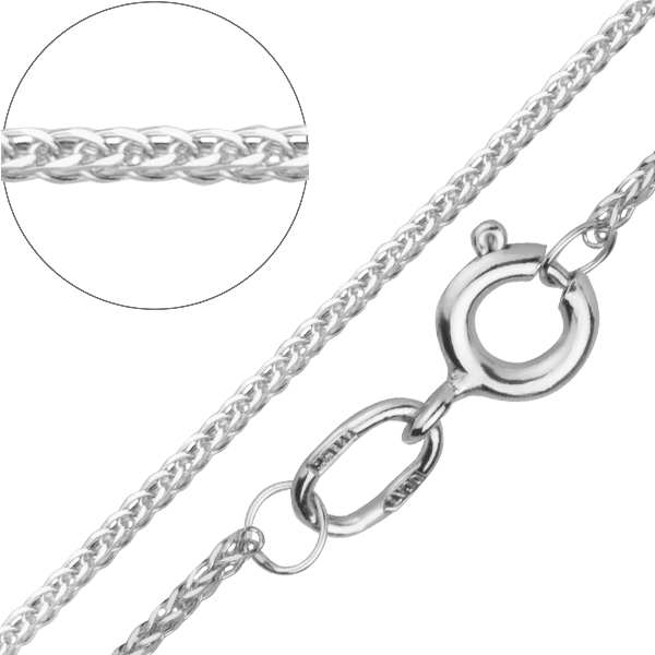 Цепочка Колосок в белом золоте без вставок 027119 детальное изображение ювелирного изделия Золотые цепочки плетение Колосок Цепочка Колосок в белом золоте без вставок 027119 детальное изображение ювелирного изделия Золотые цепочки плетение Колосок