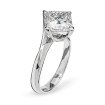 обзорное фото Кольцо из белого золота с бриллиантом R0664  Золотые кольца для помолвки с бриллиантом