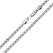 обзорное фото Серебряная цепочка Бисмарк мужская 035358  Серебряные цепочки