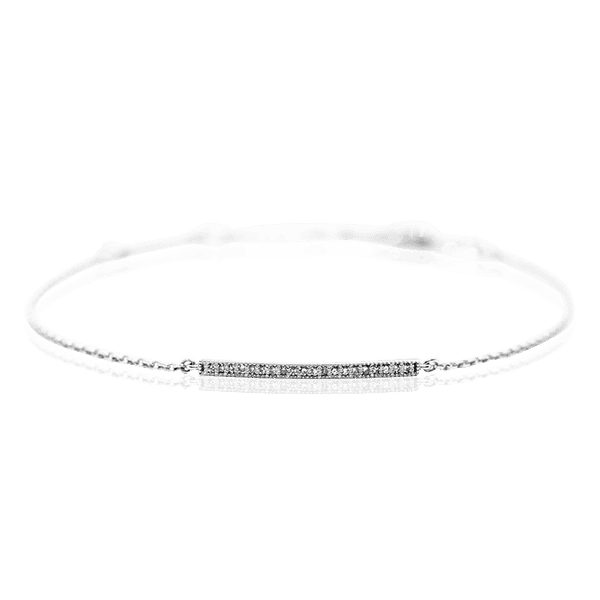 Браслет из белого золота 585 с бриллиантами 034346 детальное изображение ювелирного изделия Золотые браслеты с бриллиантом