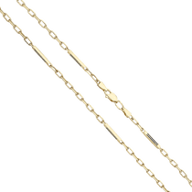 обзорное фото Цепочка из лимонного золота литая с черной эмалью 040872  Полновесные золотые цепочки