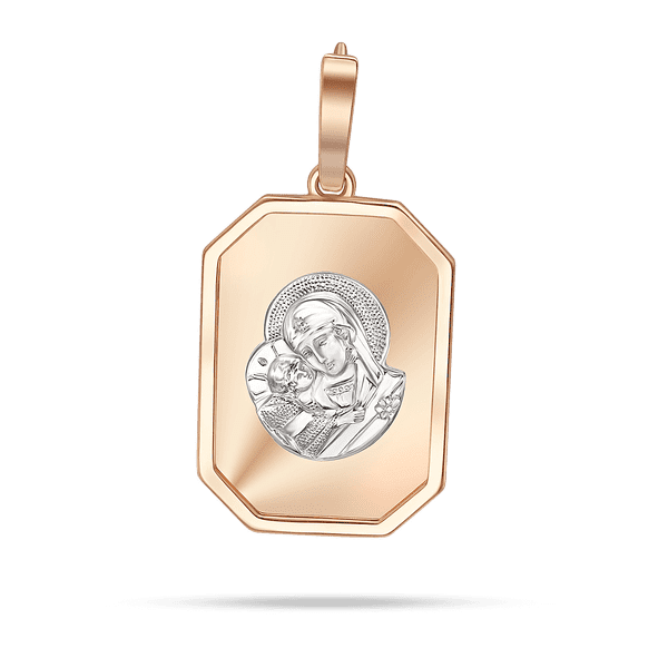 Золотая ладанка с Владимирской иконой Божией Матери в белом золоте 040368 детальное изображение ювелирного изделия Золотые подвески иконки Золотая ладанка с Владимирской иконой Божией Матери в белом золоте 040368 детальное изображение ювелирного изделия Золотые подвески иконки