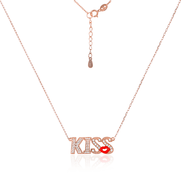 Серебряное колье "Kiss" с фианитами 024904 детальное изображение ювелирного изделия Серебряные колье Серебряное колье "Kiss" с фианитами 024904 детальное изображение ювелирного изделия Серебряные колье