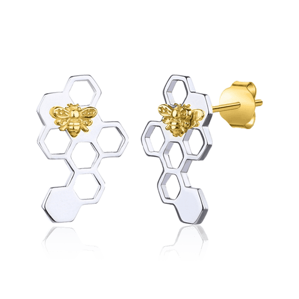 Серебряные серьги трансформеры Пчелы и Соты 031159 детальное изображение ювелирного изделия Серьги с позолотой Серебряные серьги трансформеры Пчелы и Соты 031159 детальное изображение ювелирного изделия Серьги с позолотой