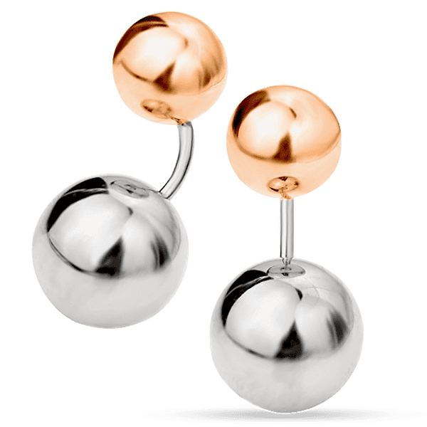 Золотые серьги в стиле Dior шары в белом и красном золоте 470144 детальное изображение ювелирного изделия Золотые серьги пуссеты Золотые серьги в стиле Dior шары в белом и красном золоте 470144 детальное изображение ювелирного изделия Золотые серьги пуссеты