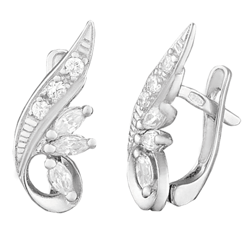 Серебряные серьги С2Ф/019 детальное изображение ювелирного изделия Серебряные серьги с камнями Серебряные серьги С2Ф/019 детальное изображение ювелирного изделия Серебряные серьги с камнями