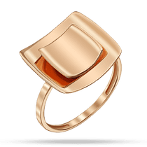 обзорное фото Золотое кольцо квадрат без вставок 040285 Золотые кольца без вставок обзорное фото Золотое кольцо квадрат без вставок 040285  Золотые кольца без вставок