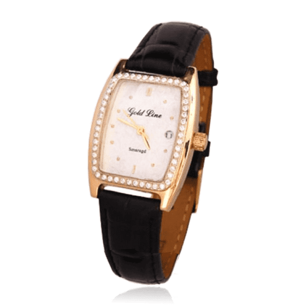 Золотые часы женские с кожанным ремешком 036335 детальное изображение ювелирного изделия Женские золотые часы Золотые часы женские с кожанным ремешком 036335 детальное изображение ювелирного изделия Женские золотые часы