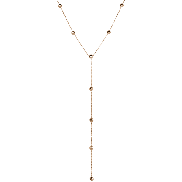 Колье-галстук из красного золота и шариками 038516 детальное изображение ювелирного изделия Золотое колье без камней