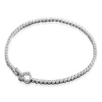 обзорное фото Бриллиантовый браслет с золотом Сердце 032955 Золотые браслеты с бриллиантом обзорное фото Бриллиантовый браслет с золотом Сердце 032955  Золотые браслеты с бриллиантом