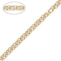 обзорное фото Золотая цепочка Дочбисмарк 9601502-4  Дочбисмарк плетение золотых цепочек