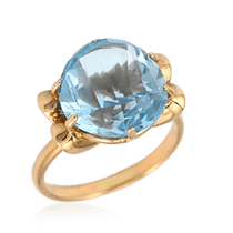 обзорное фото Золотое кольцо с топазом 023904 Золотые кольца с топазом обзорное фото Золотое кольцо с топазом 023904  Золотые кольца с топазом