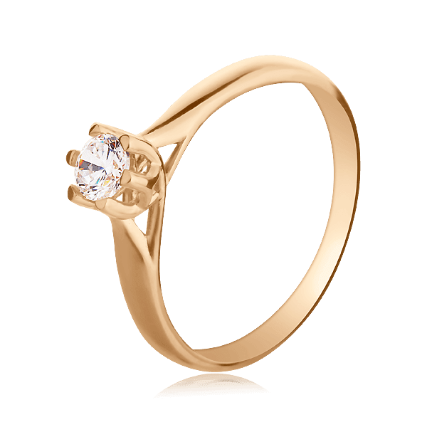 Помолвочное кольцо с фианитом 025419 детальное изображение ювелирного изделия Золотые кольца для помолвки с цирконием Помолвочное кольцо с фианитом 025419 детальное изображение ювелирного изделия Золотые кольца для помолвки с цирконием