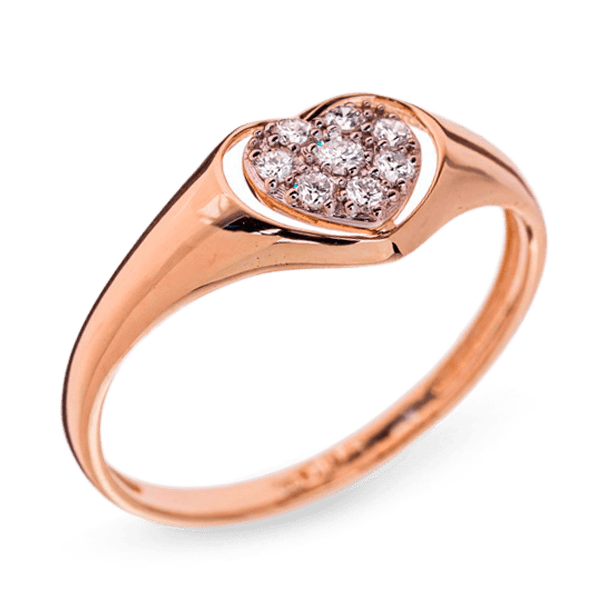 Золотое кольцо с бриллиантами Сердце R0293 детальное изображение ювелирного изделия Золотые кольца с бриллиантами Золотое кольцо с бриллиантами Сердце R0293 детальное изображение ювелирного изделия Золотые кольца с бриллиантами