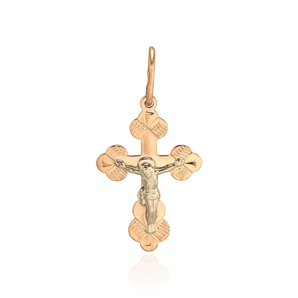 Золотой крестик с Распятием 028758 детальное изображение ювелирного изделия Детский золотой крестик