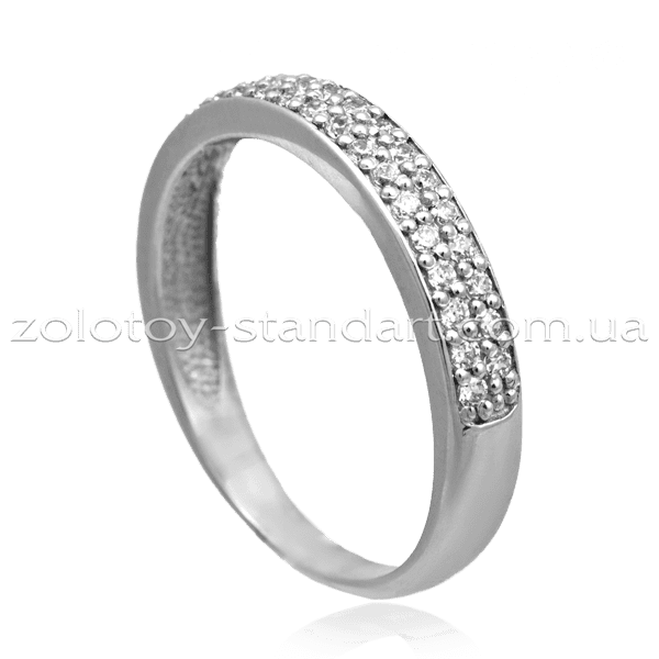 Золоте кільце з розсипом фіанітів 1198192 детальне зображення ювелірного виробу