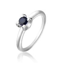 обзорное фото Золотое кольцо из белого золота с сапфиром 025348 Золотые кольца с сапфиром обзорное фото Золотое кольцо из белого золота с сапфиром 025348  Золотые кольца с сапфиром