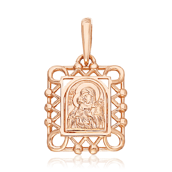 Золотой кулон Владимирская икона Божией Матери 036841 детальное изображение ювелирного изделия Золотые подвески иконки Золотой кулон Владимирская икона Божией Матери 036841 детальное изображение ювелирного изделия Золотые подвески иконки