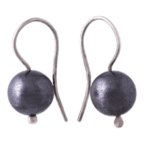 обзорное фото Серебряные серьги 12695  Серебряные серьги без вставок