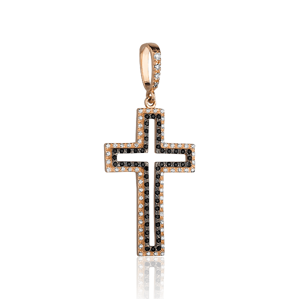 Золотой крестик с цирконием Золотой крестик с цирконием